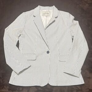 Alice Hope Women's Pinstripe Blazer - Black and White